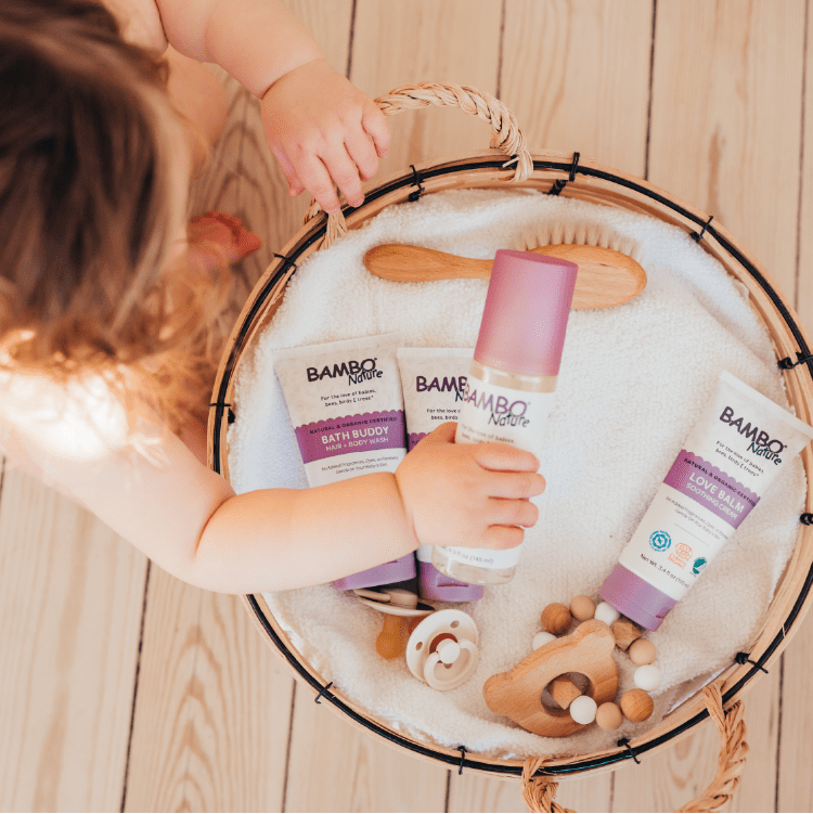 Gentle and Caring Baby Skin Care Banner - Bambo Nature