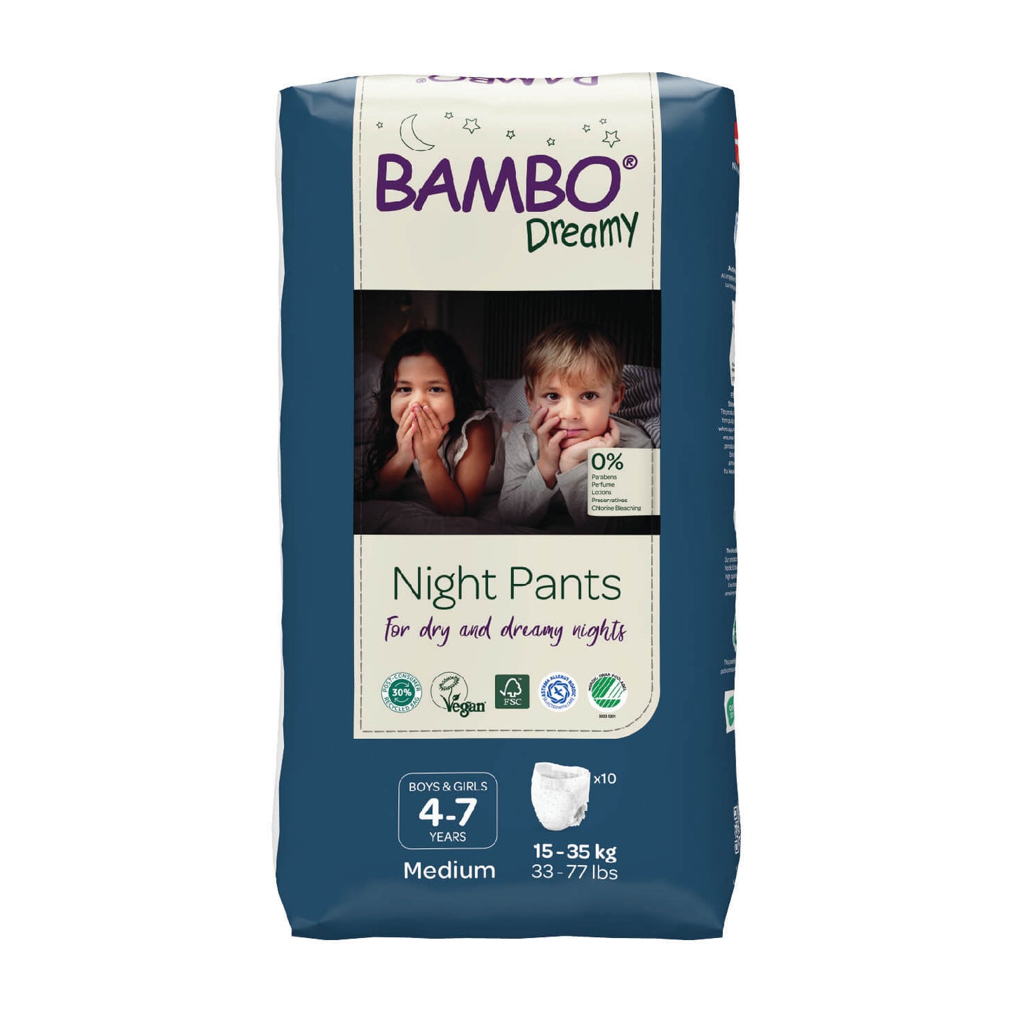 Bambo Nature Dreamy Night Pants Size M - Eco-Labeled, Skin Friendly Night Pants