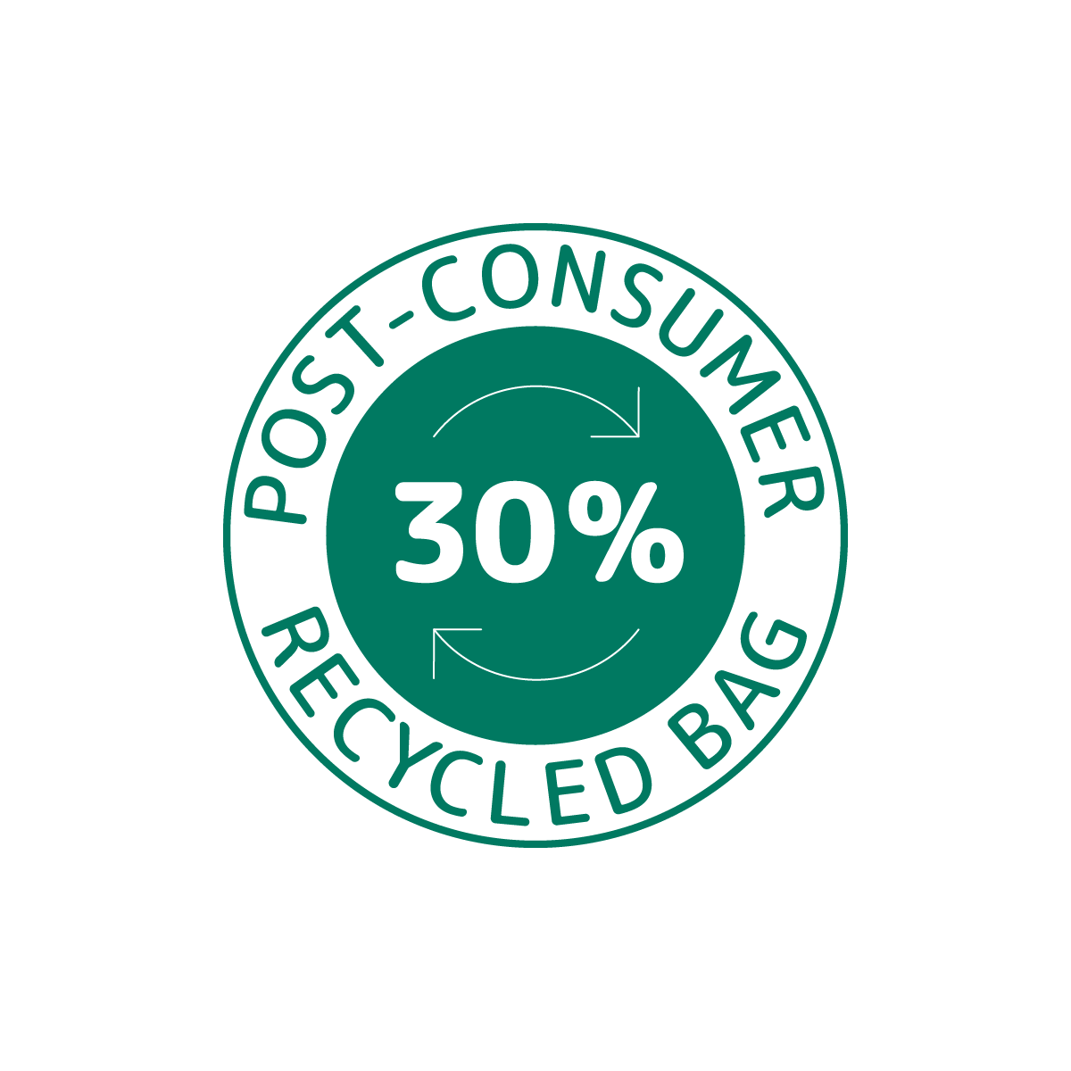30 % Post-consumer recycled badge