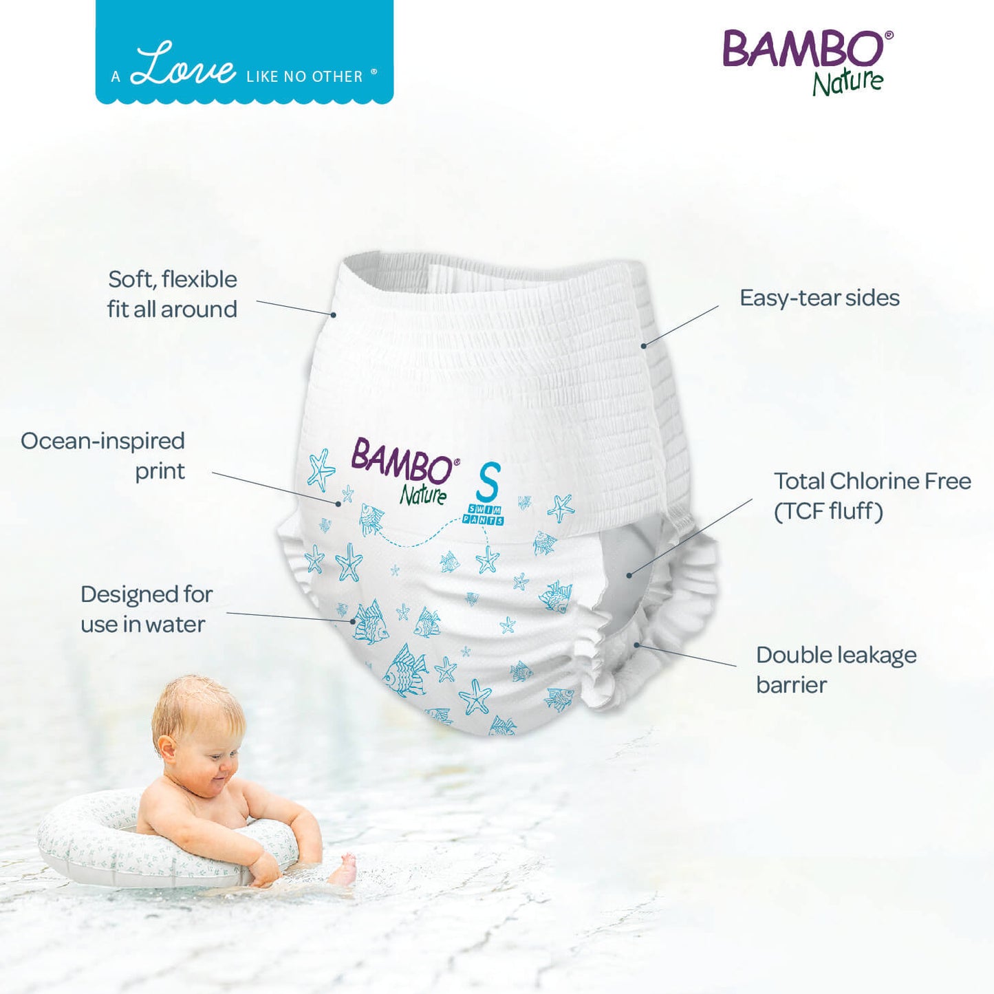 Hypoallergenic Swim Pants, Eco-Labeled Swim Diapers