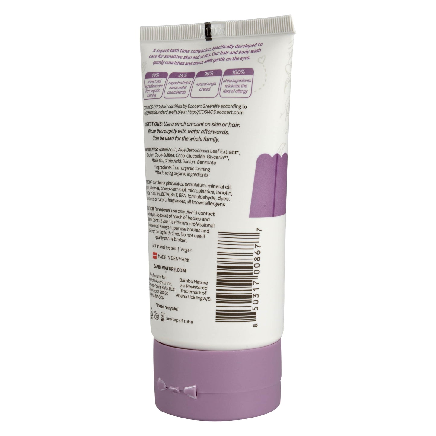 Natural and Organic Hair & Body Wash, Gentle on Baby's Skin