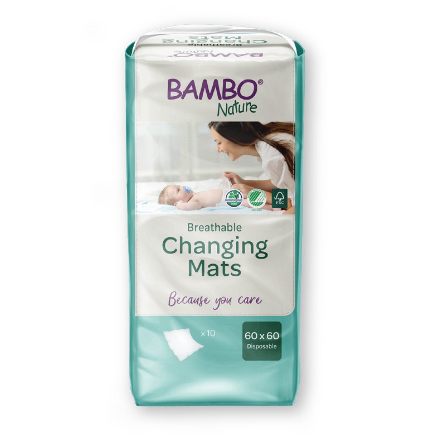 Bambo Nature Breathable Changing Mats - Bio-Based, Ultra Absorbent, Breathable