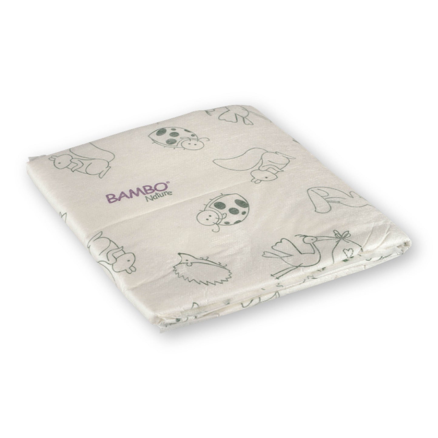 Folded Bambo Nature breathable changing mat – compact, soft, and skin-safe baby changing accessory