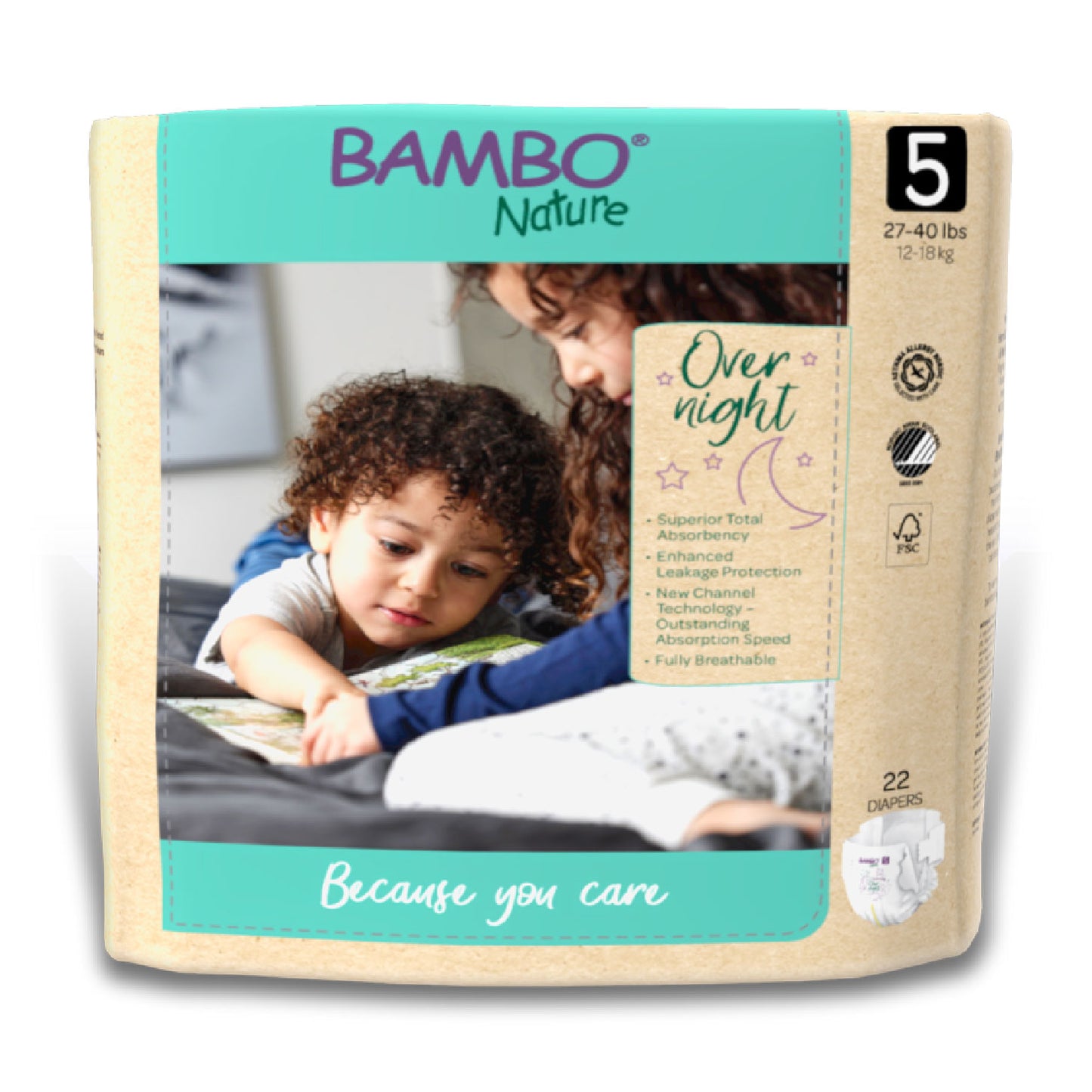 Hypoallergenic, Totally Chlorine-Free, Skin Friendly, Overnight Diapers