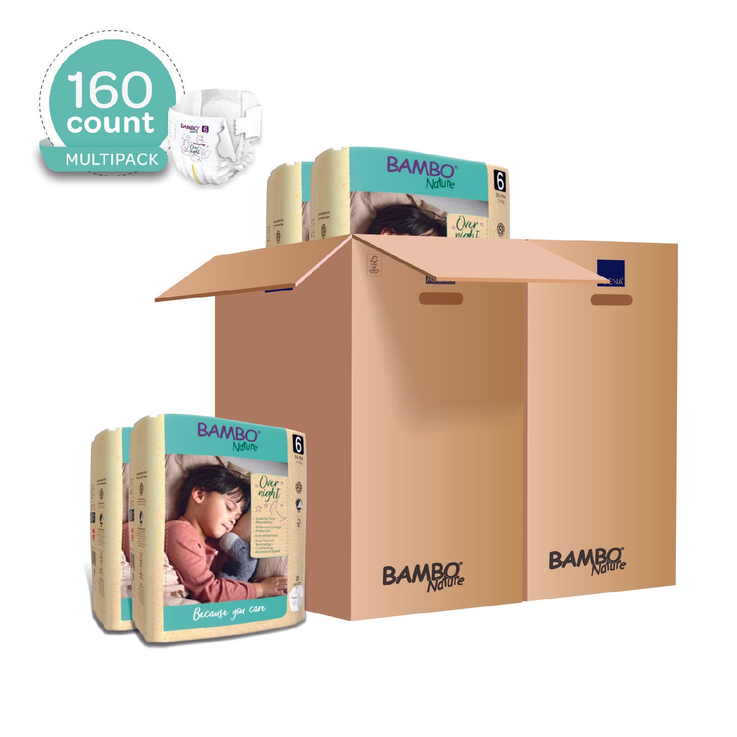 Hypoallergenic, Totally Chlorine-Free, Skin Friendly, Overnight Diapers