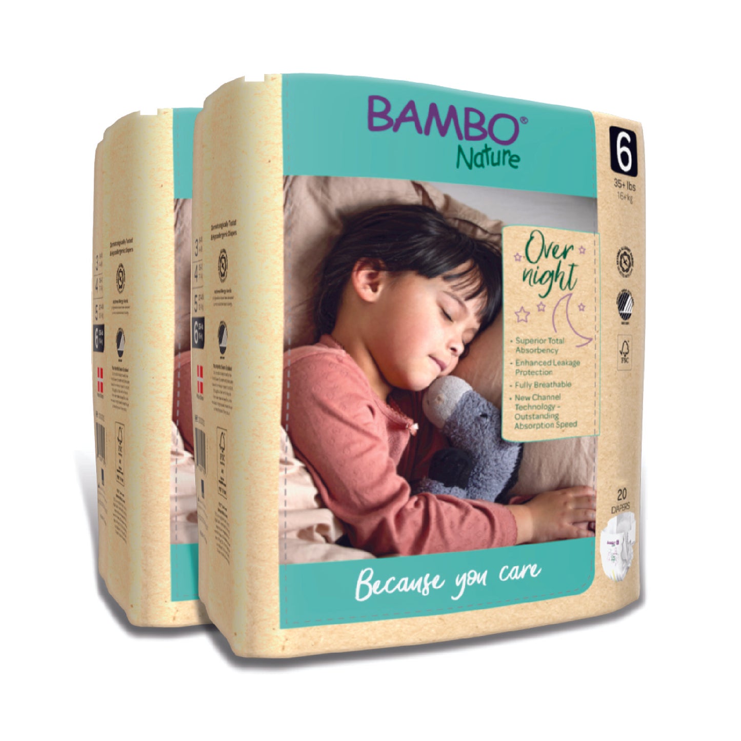 Hypoallergenic, Totally Chlorine-Free, Skin Friendly, Overnight Diapers