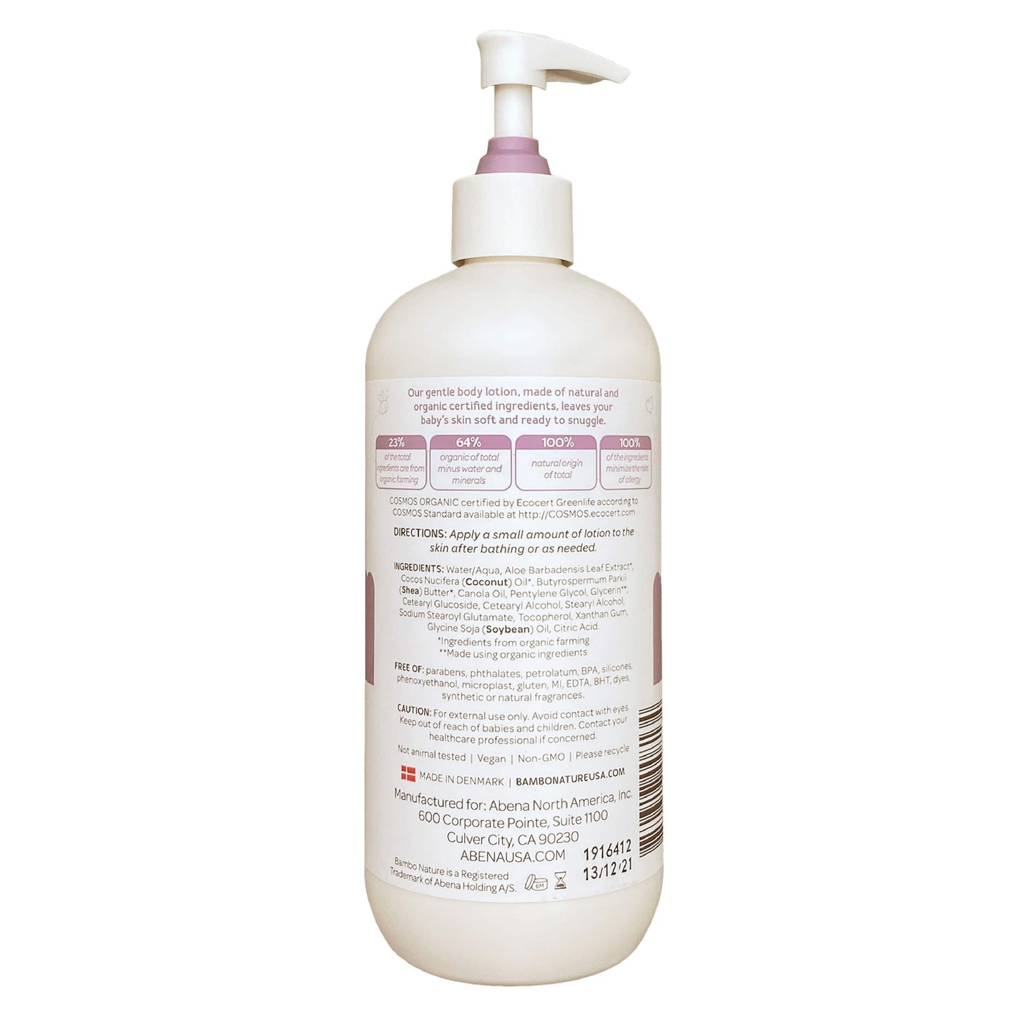 Natural and Organic Body Lotion, Gentle on Baby's Skin