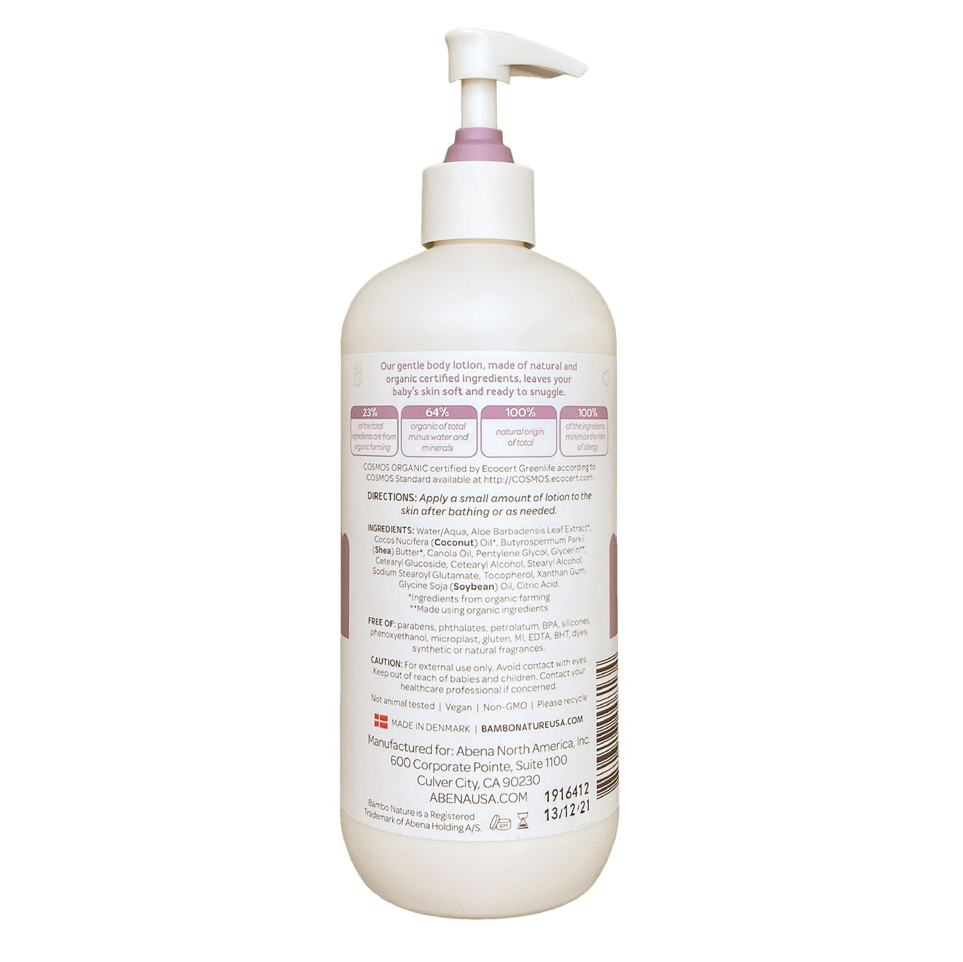 Natural and Organic Body Lotion, Gentle on Baby's Skin