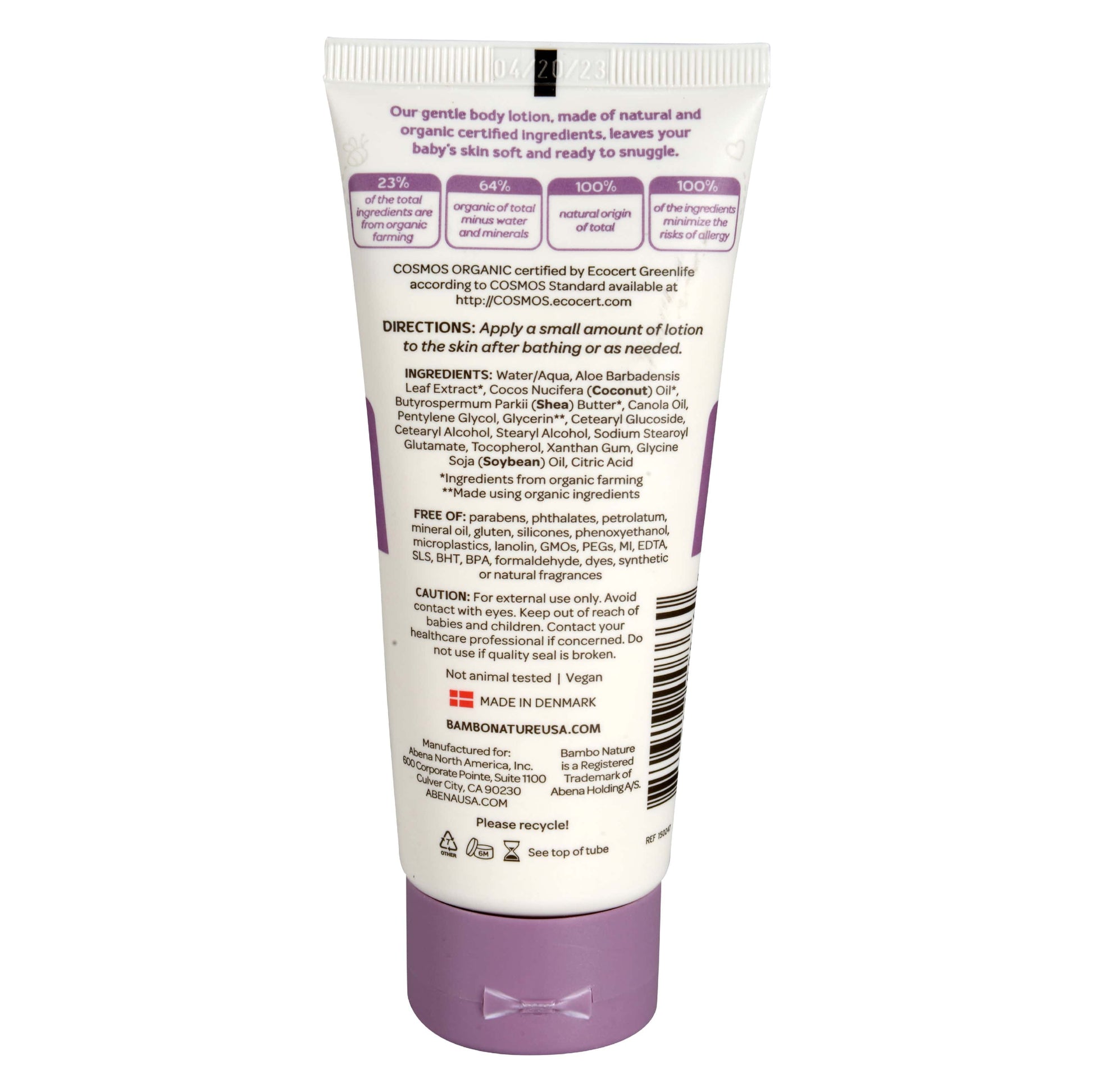 Natural and Organic Body Lotion, Gentle on Baby's Skin