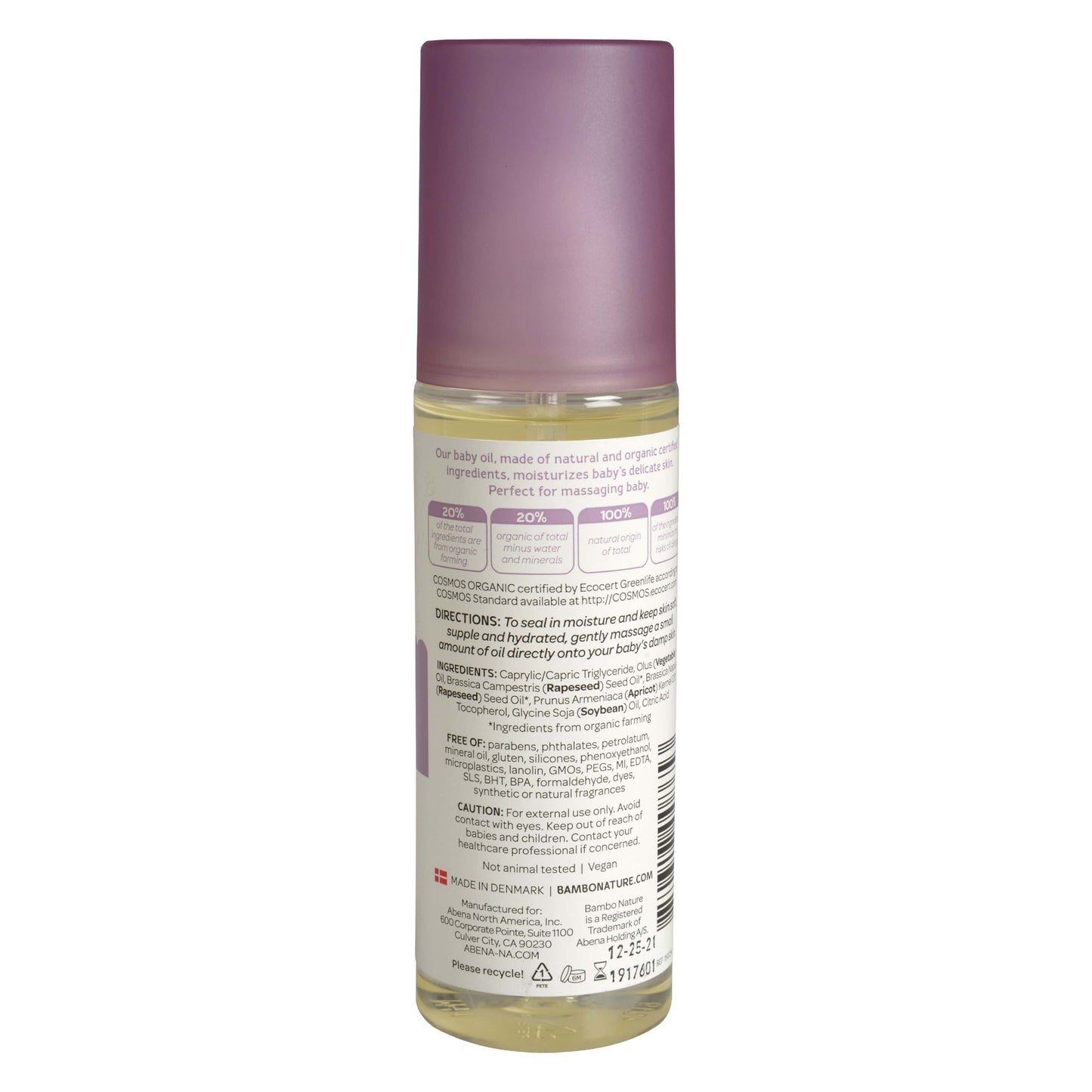 Natural and Organic Bath Oil, Gentle on Baby's Skin