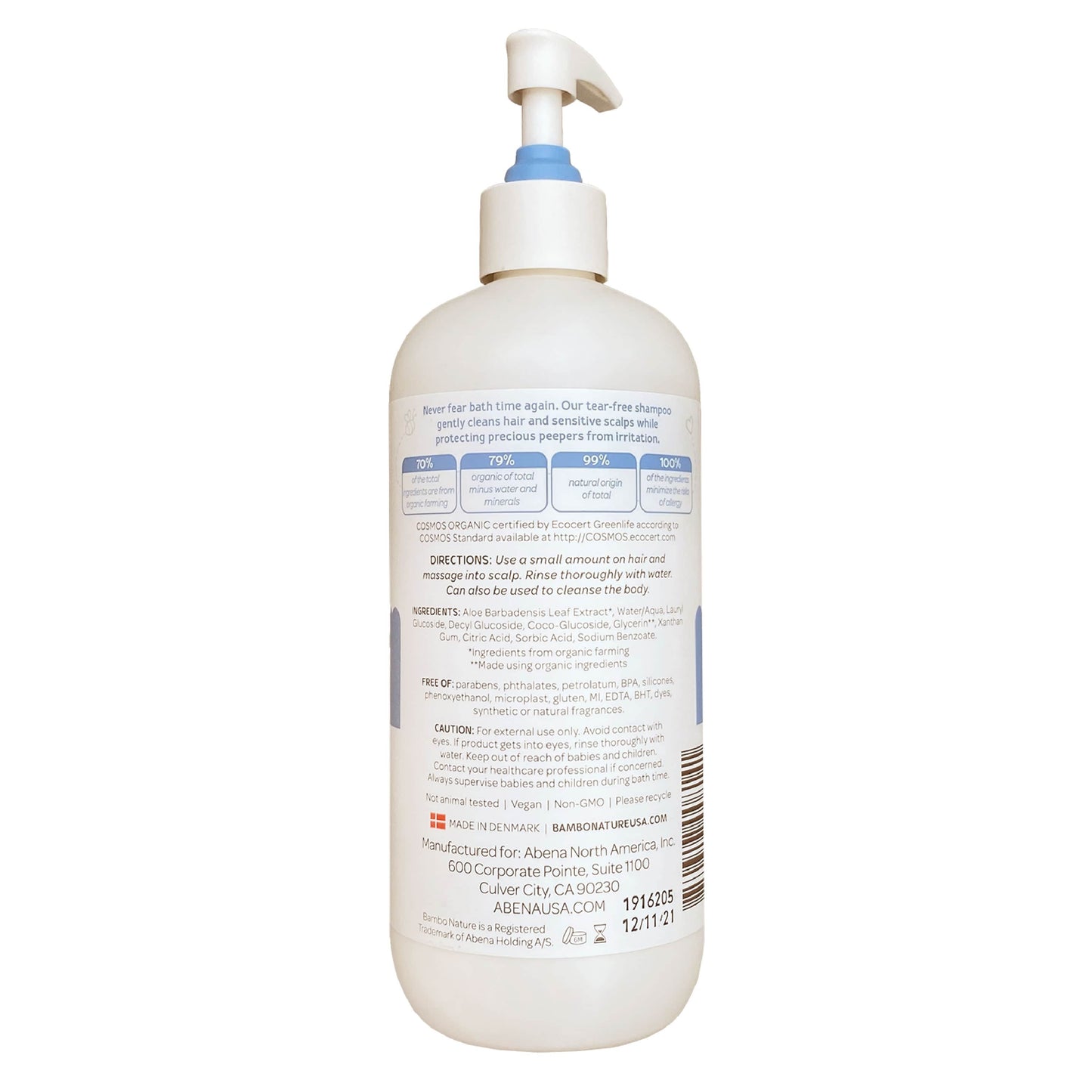 Natural and Organic Baby Shampoo, Gentle on Baby's Skin & Eyes