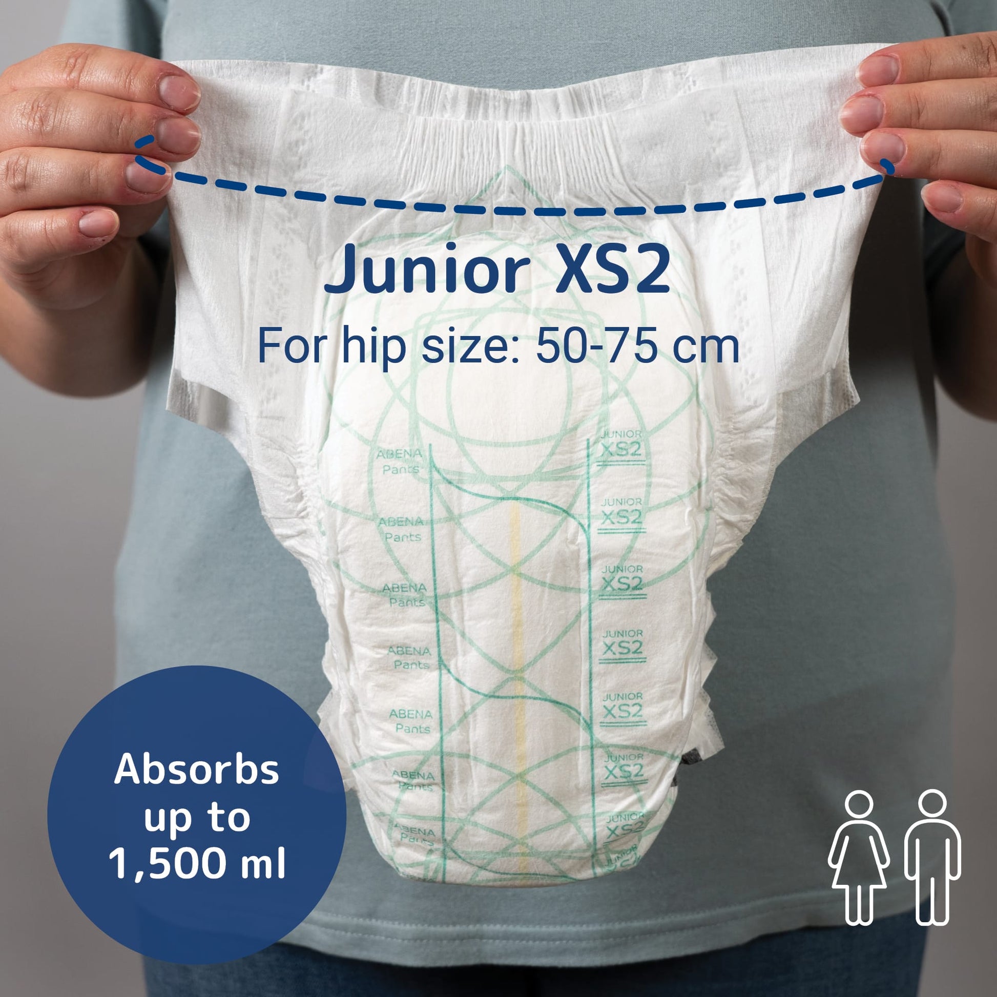 ABENA Pants Junior XS2 - Measurement and absorption 