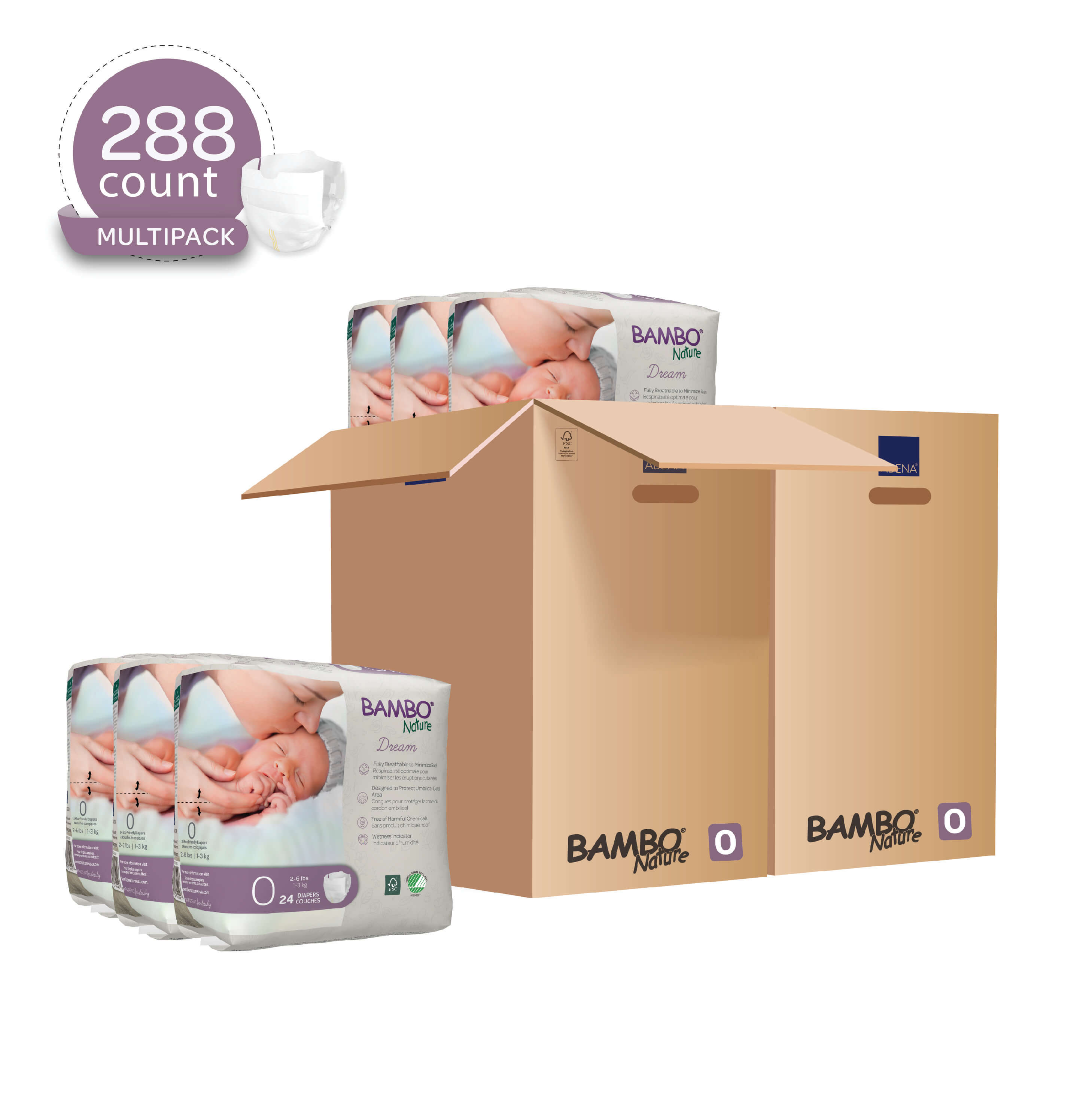 Fashion bambo diapers size 2