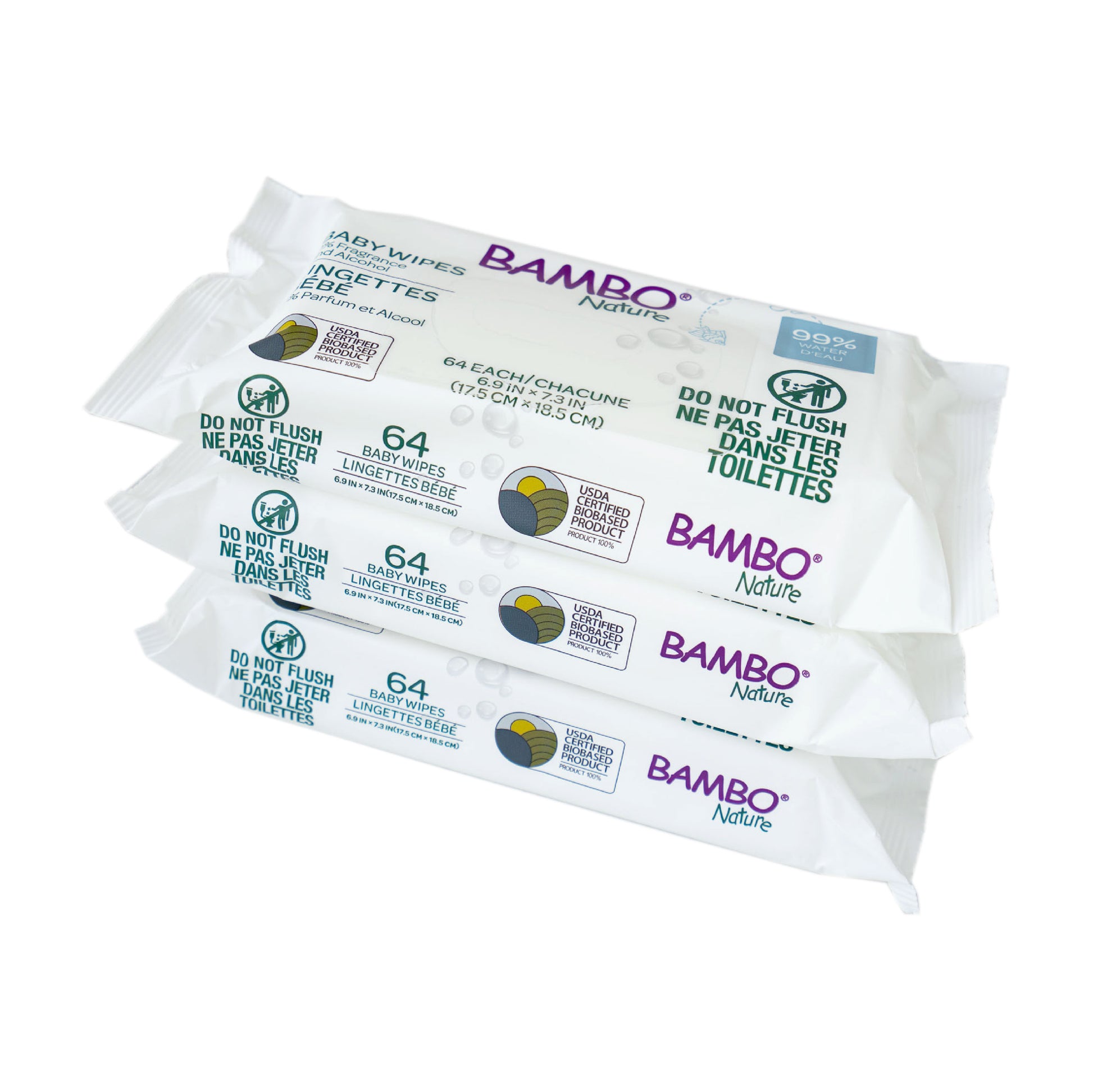 BAMBO Nature 99% water wipes – Baby Diaper Service