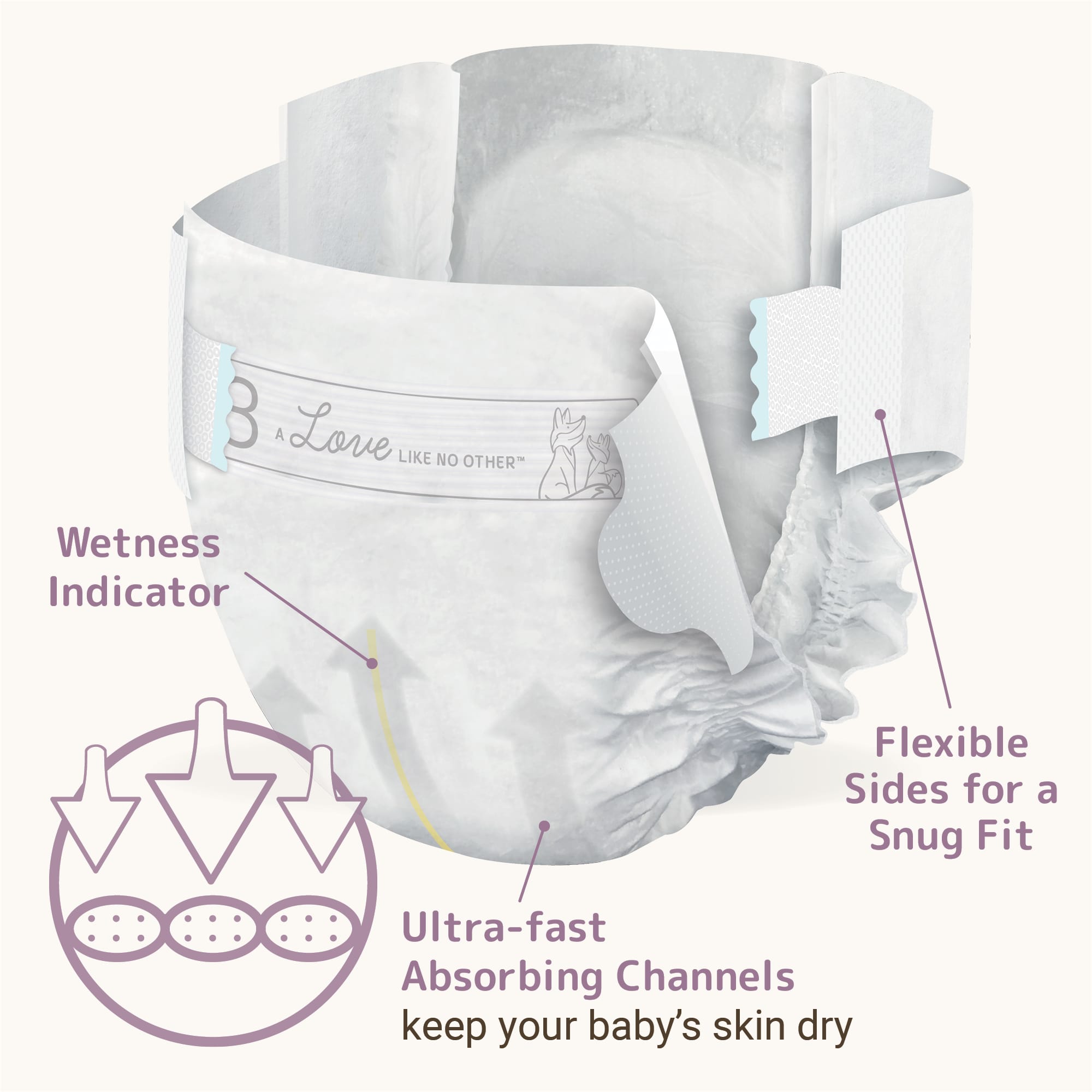 BAMBO Nature Dream サイズ3 テープタイプ 3パック Dream Diapers – Hypoallergenic, Eco-Labeled & Skin-Friendly