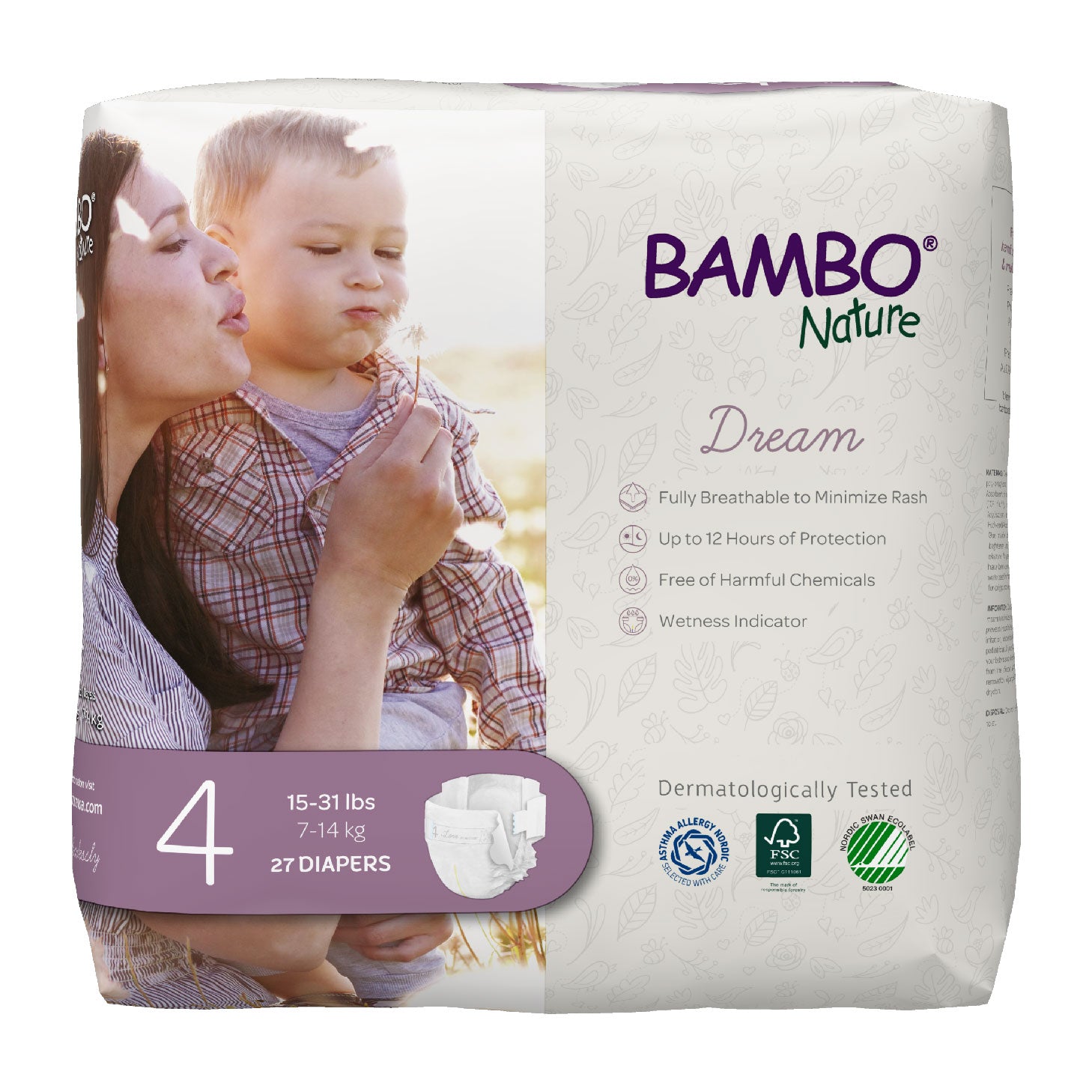 Bambo Nature 2 Couches Taille S 3-6 kg 30 unités